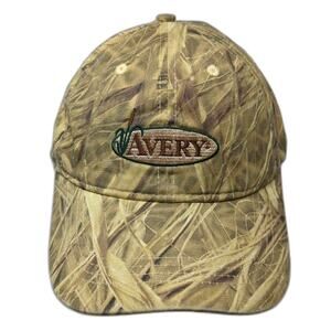Avery Baseball Cap Brown Camo One Size Duck Hunting Marsh Outdoors Strapback Hat